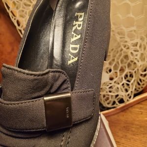 Prada Tessuto loafers 8.5 black
